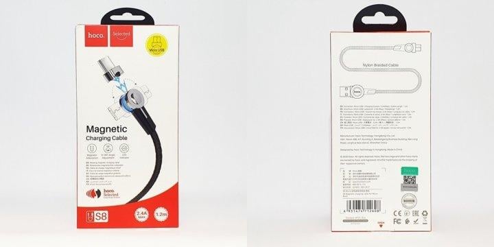 Кабель USB Hoco S8 Magnetic Micro 1,2м Black - фото 4