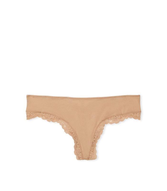 Трусики стрінги Victoria’s Secret Cutout Back Sweet Praline Panty S Праліне (26611269)