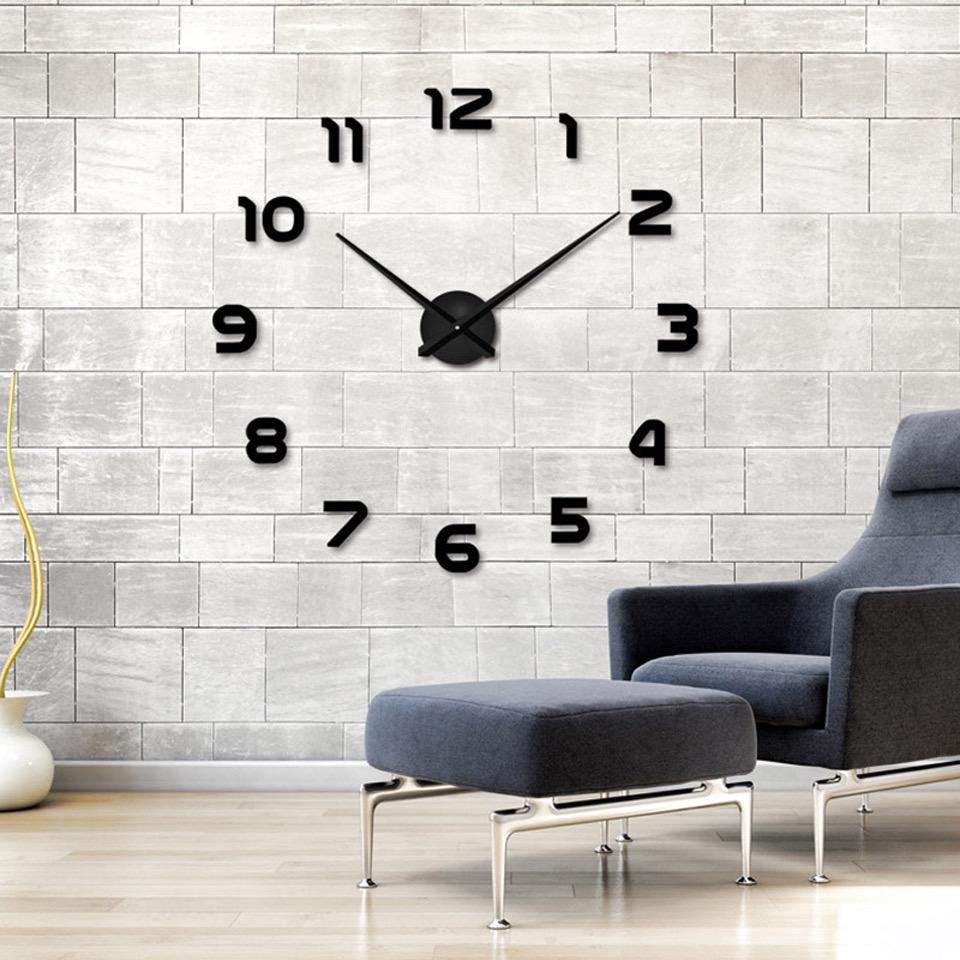 Настінний годинник DIY Clock з цифрами Black (29164461) - фото 2