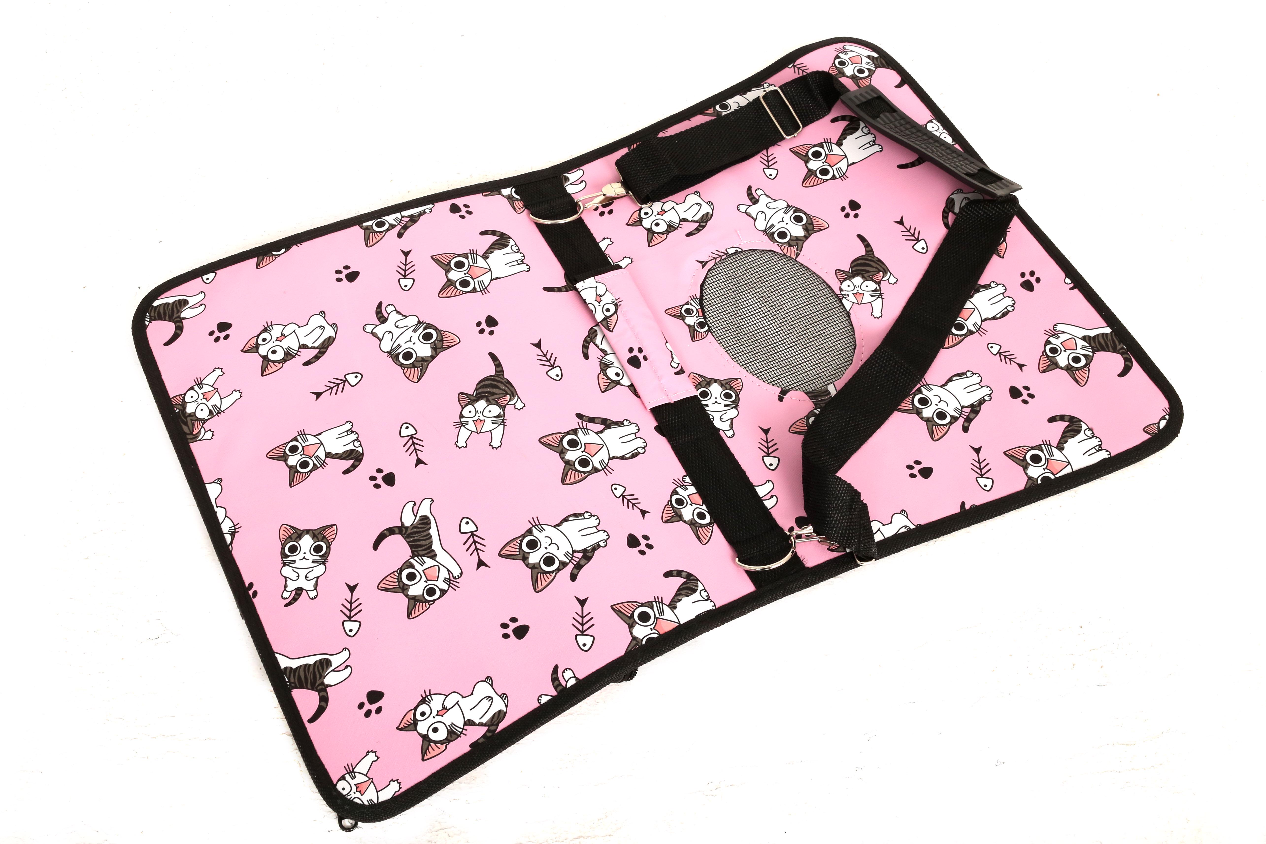 Сумка-переноска складна для собак та кішок до 5 кг Рожевий (8714335) - фото 2