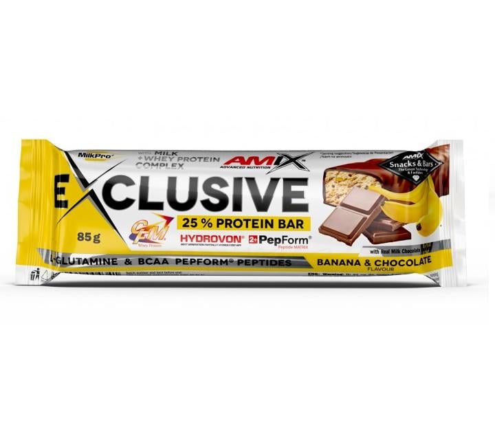 Батончик протеиновый Amix Nutrition Exclusive Protein Bar 85 г Banana Chocolate