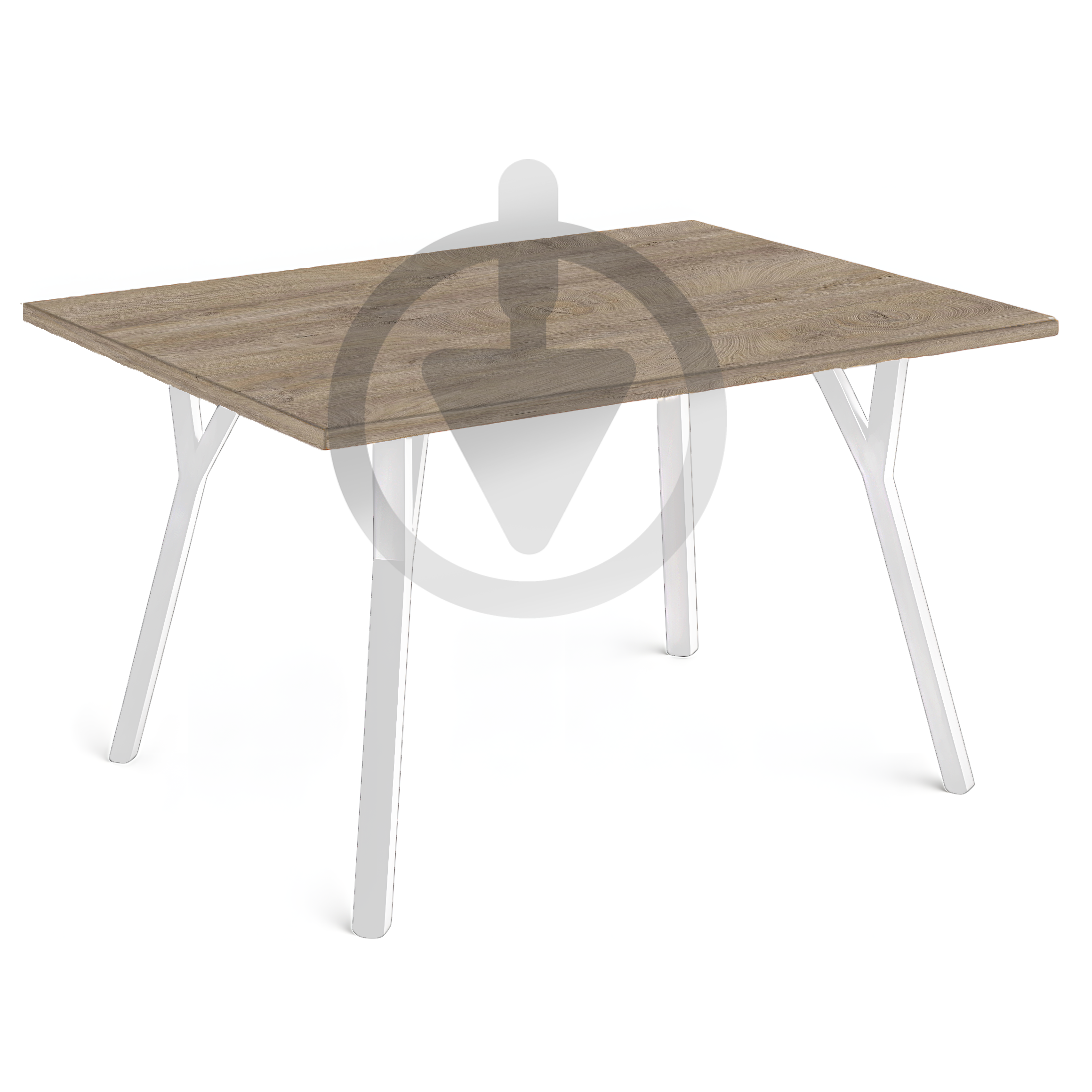 Стол кухонный прямоугольный RoMax Magnit Loft 100 см Дуб Эндгрейн/Белый