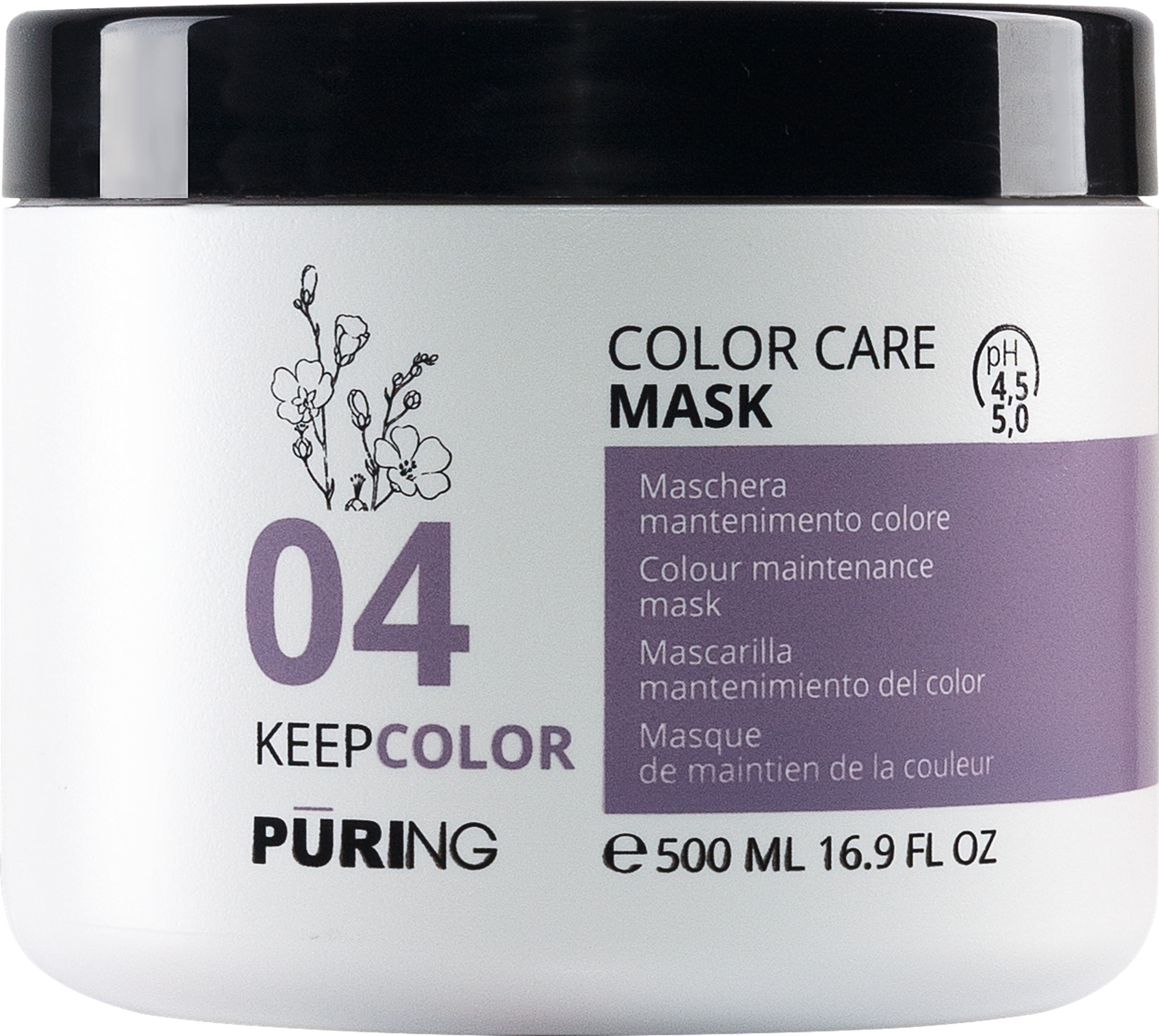 Маска для підтримання кольору фарбованого волосся Puring 04 KEEPCOLOR 500 мл (7947)