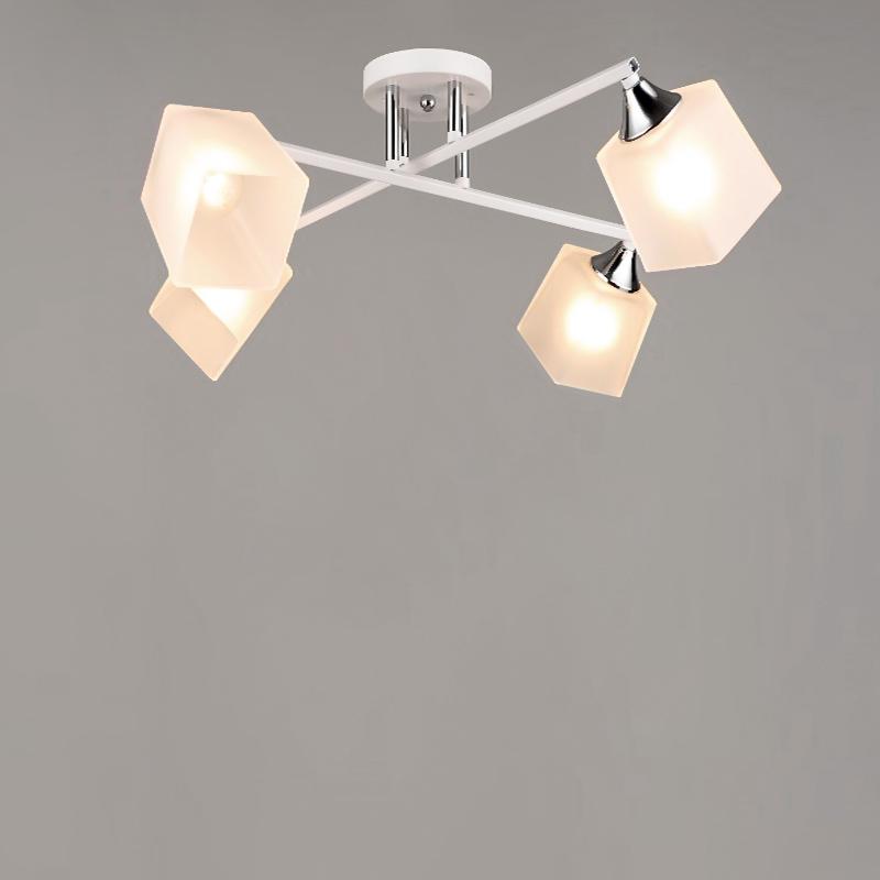 Люстра стельова Light House SRS-16365/4 на чотири лампи Білий/Хром