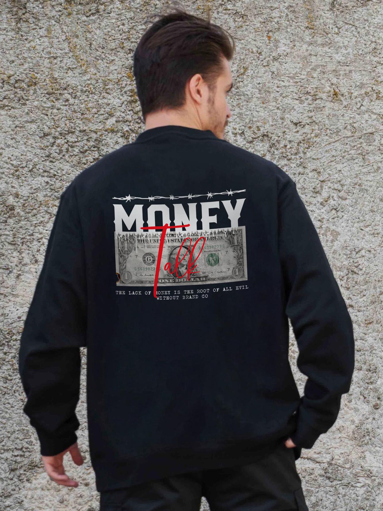 Світшот оверсайз з принтом Without Talk S/M Black (S/M8055662)