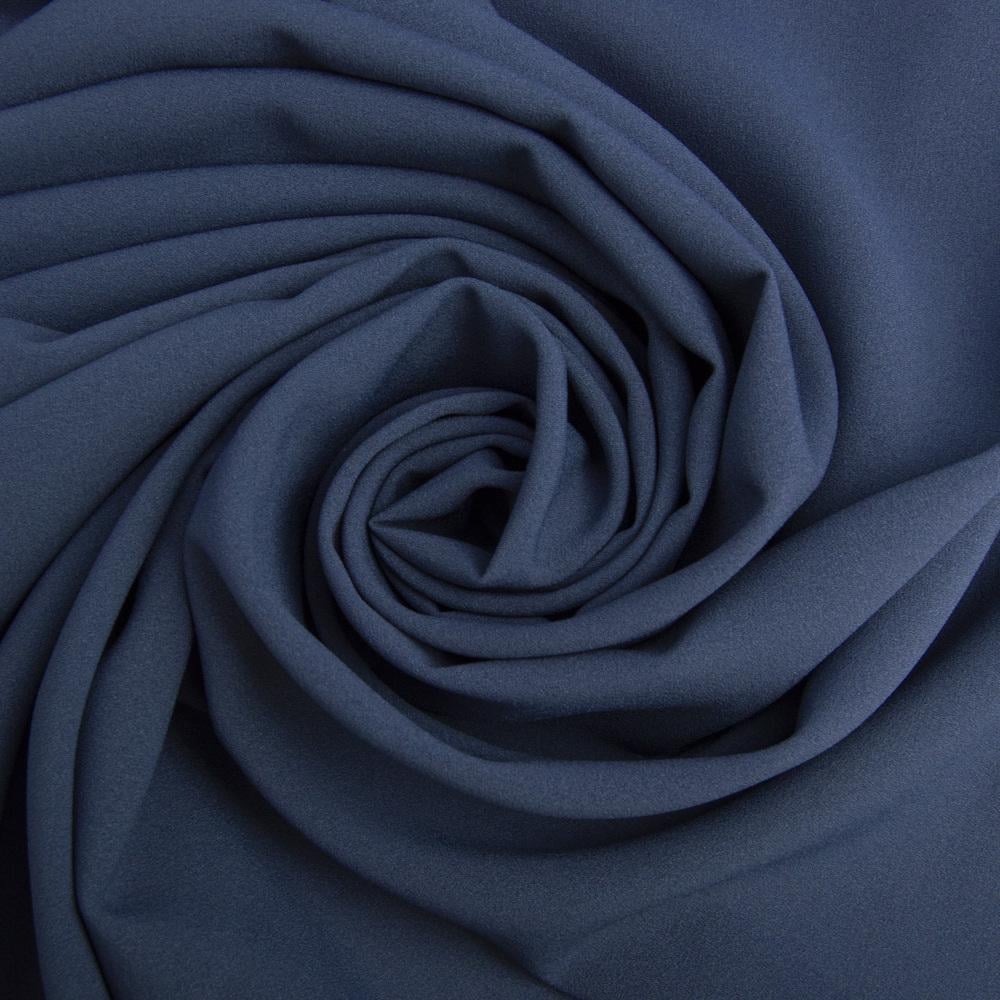 Ткань шифон Мосс креп Темный деним (24701)