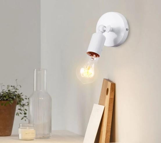 Бра в стиле лофт Sindy металлический с поворотным механизмом Белый