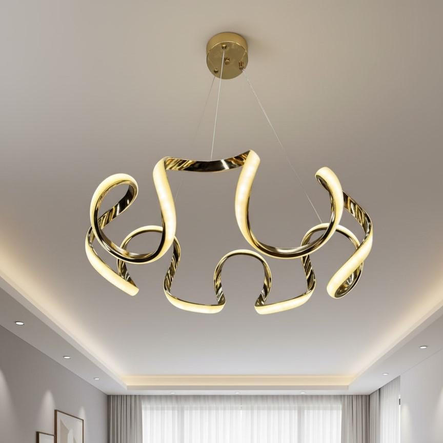 Люстра светодиодная Zilini 7002GD 80W Золотистый (30244171)