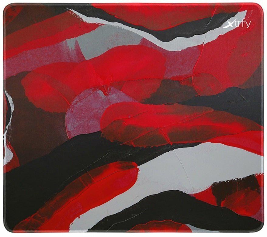 Игровая поверхность Cherry Xtrfy GP4 Abstract Retro 460х400х4 мм с противоскользящим основанием Красный (XG-GP4-L-RETRO)