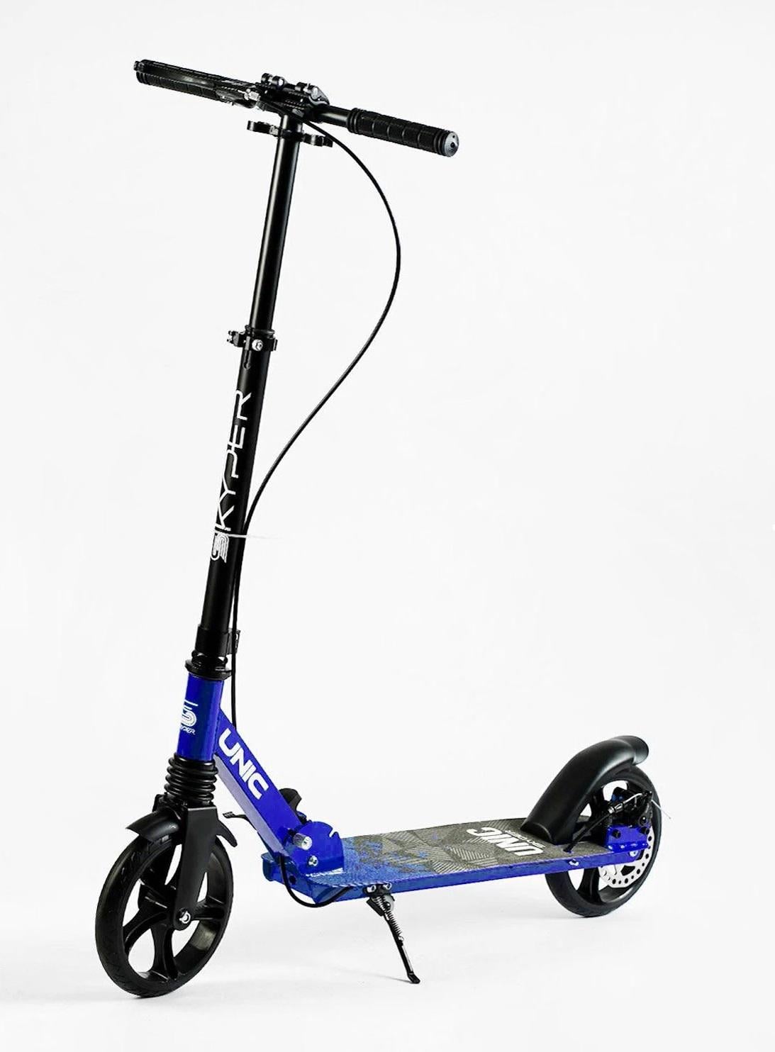 Самокат двухколесный Skyper Unic ручной дисковый тормоз 1 передний амортизатор Синий (UN-69470)