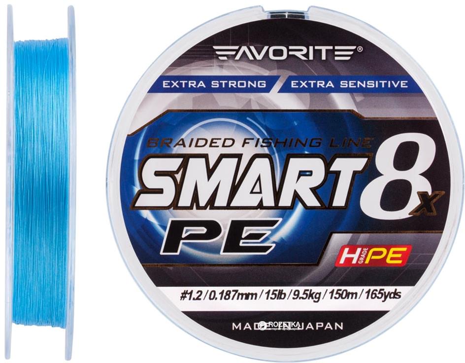 Шнур Favorite Smart PE 8x 150 м 0,187 мм 9,5 кг Блакитний (16931074) - фото 1 Шнур Favorite Smart PE 8x 150 м 0,187 мм 9,5 кг Блакитний (16931074) - фото 1