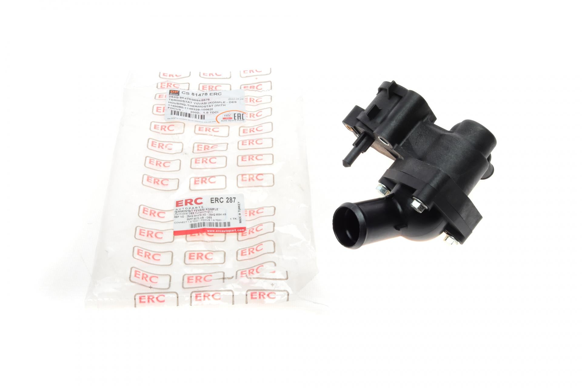 Корпус термостата Ford Connect 1.8D пластик (CS 81478 ERC)