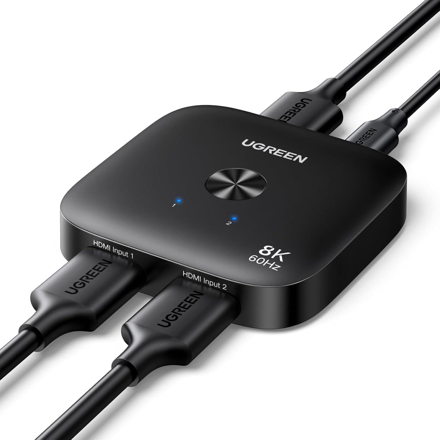 Переключатель HDMI UGREEN AW700 2 входа/1 выход HDMI 2.1 Черный (65877)