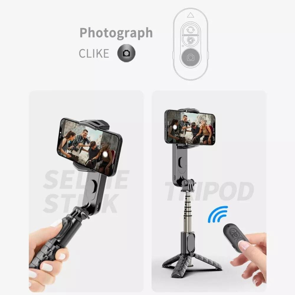 Селфи-монопод Gimbal Stabilizer Q09 Bluetooth со стабилизатором 360 0,7 м - фото 3