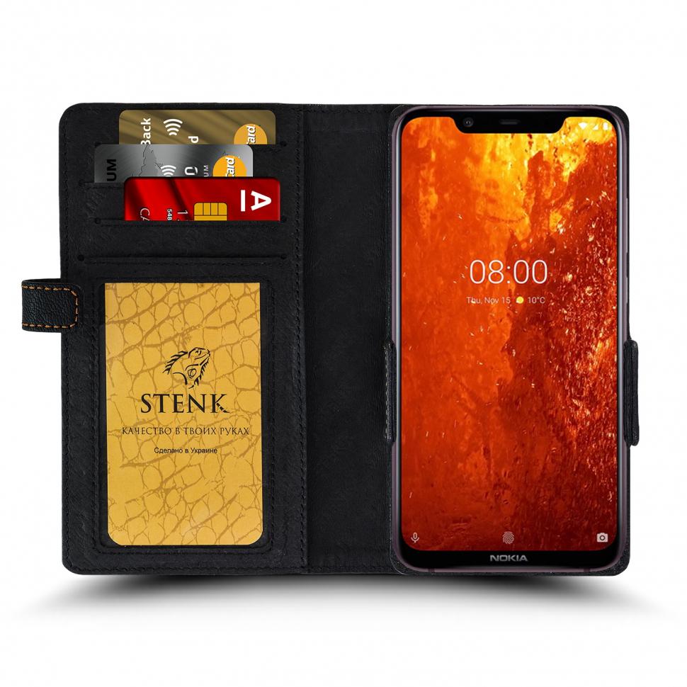 Чехол книжка Stenk Wallet для Nokia 8.1 Черный (64153) Чехол книжка Stenk Wallet для Nokia 8.1 Черный (64153)