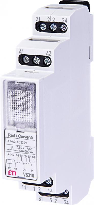 Реле промежуточное ETI VS316K 16А 3CO AC 230В (2471202)