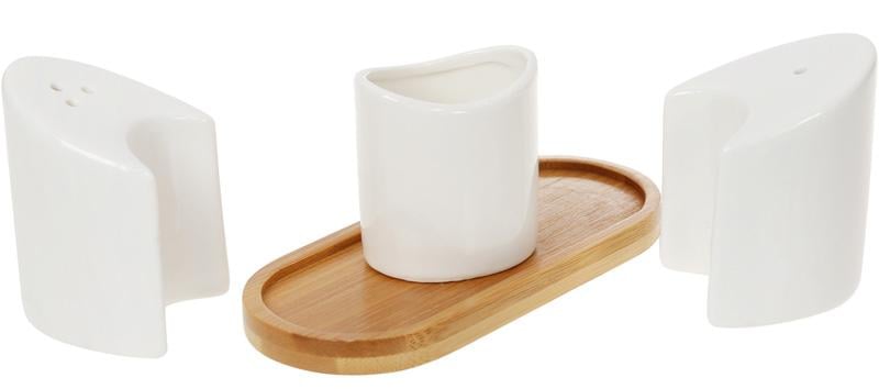 Набор для специй Nouvelle Home Фьюжн 12,5х5,8х7,5 см соль/перец и подставка для зубочисток (BD-938-005) - фото 2 Набор для специй Nouvelle Home Фьюжн 12,5х5,8х7,5 см соль/перец и подставка для зубочисток (BD-938-005) - фото 2