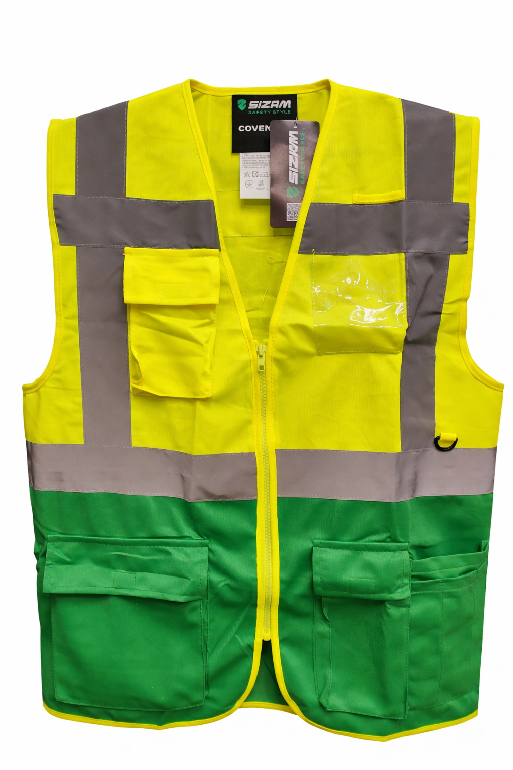 Світловідбиваючий жилет сигнальний Sizam XL Зелений (674-961)