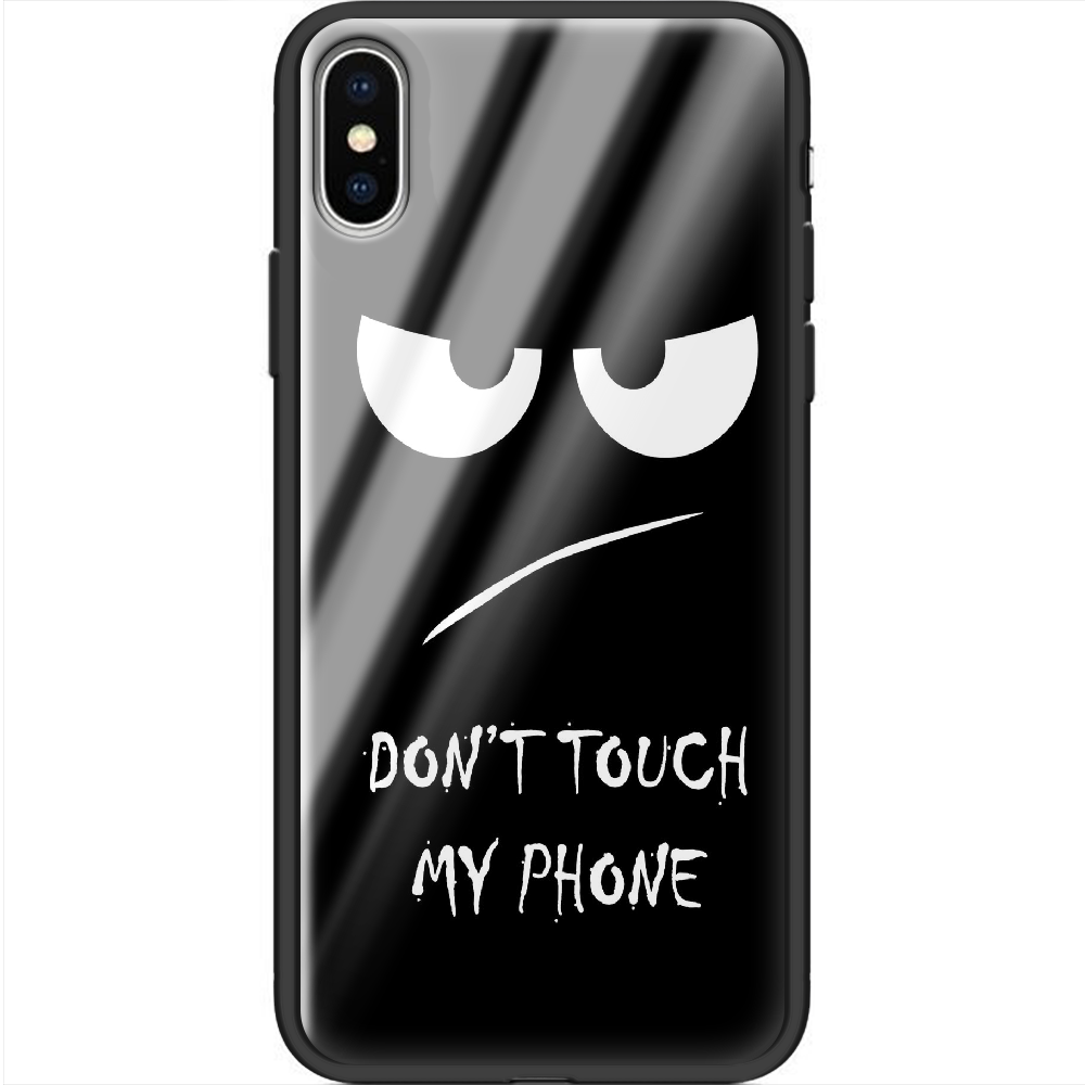 Чехол Boxface iPhone X Don't Touch my Phone Черный силикон со стеклом (32139-up535-37734)