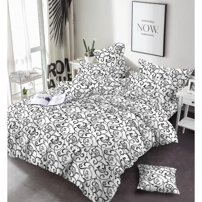 Півковдра бязь Голд Люкс Вензель двоспальна 180х215 см Білий (31991932)