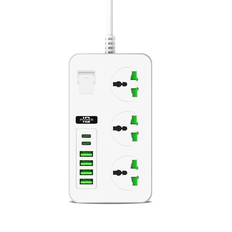 Удлинитель IQPOWER T09 PD 3 розетки/4 USB/2 TIPE C 2 м Белый (11f82dd7)