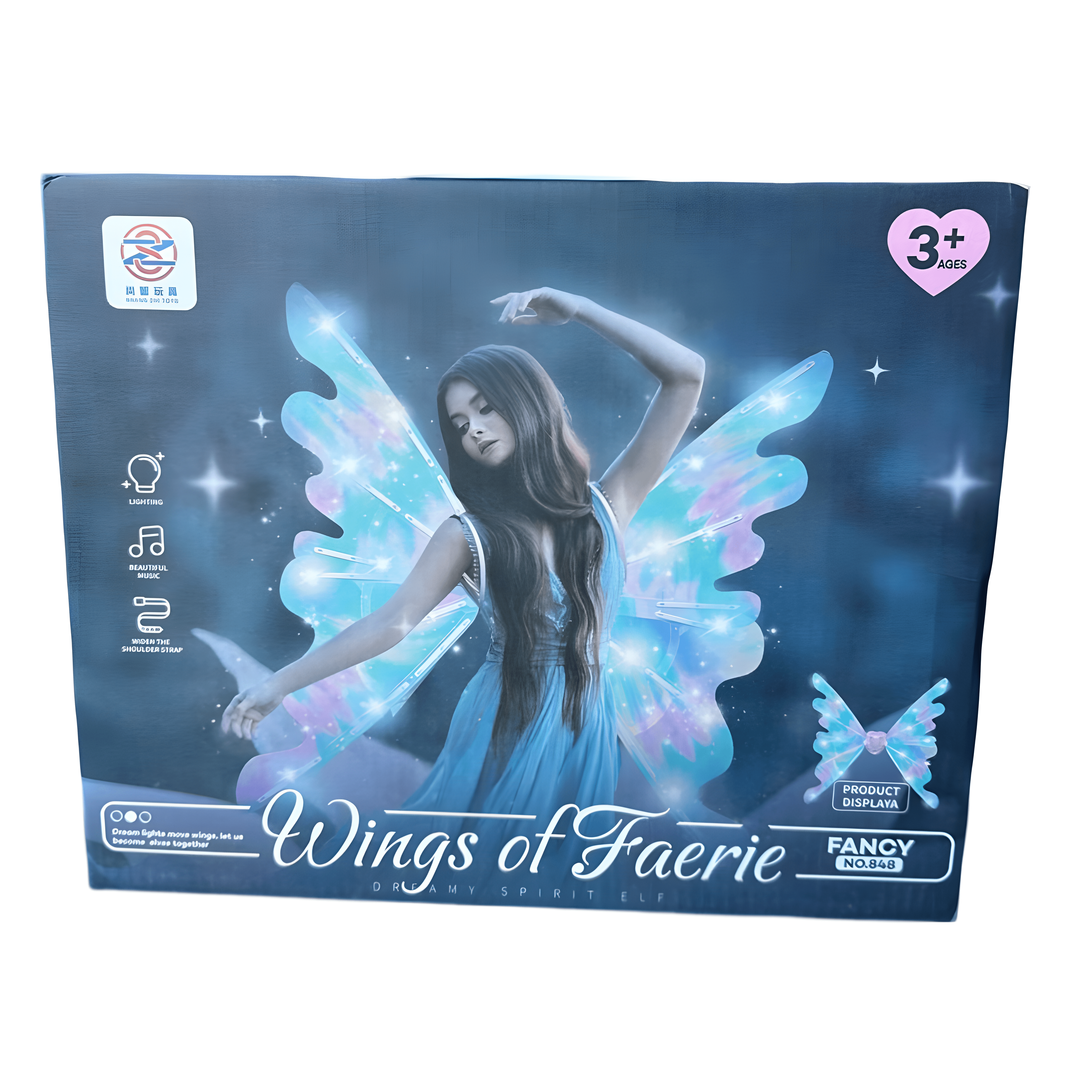 Крылья феи-бабочки музыкой и светом Бирюзовый (FANCY842) - фото 3 Крылья феи-бабочки музыкой и светом Бирюзовый (FANCY842) - фото 3