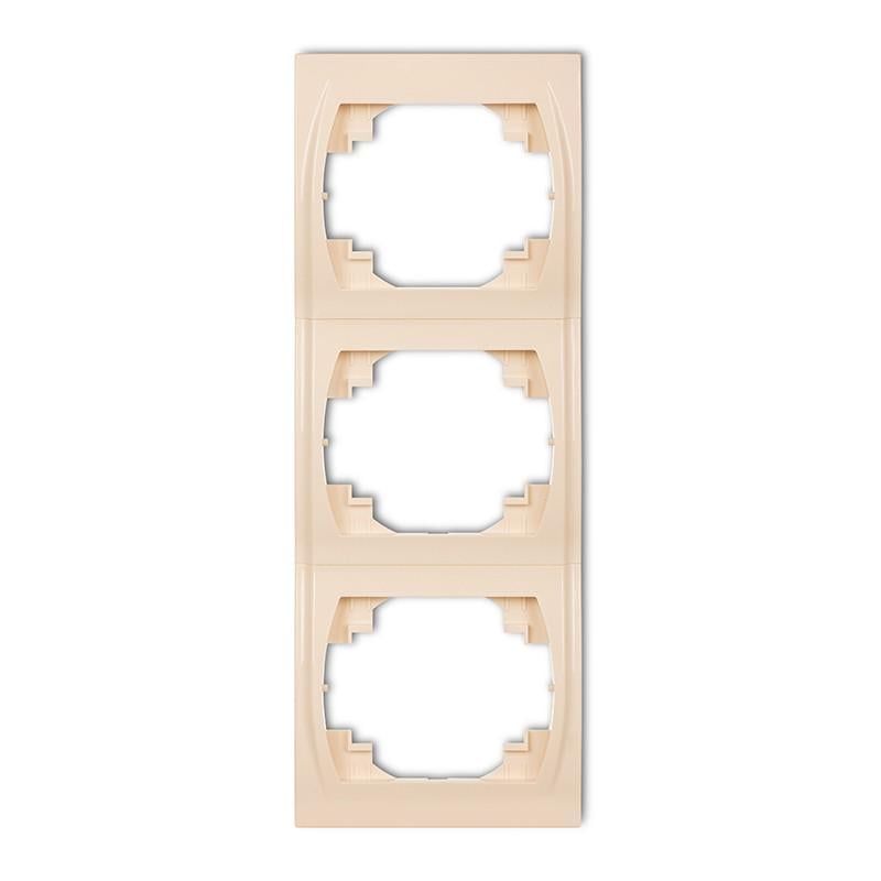 Рамка тройная вертикальная Karlik Logo Бежевый (1LRV-3)