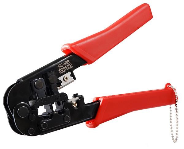 Кримпер АСКО-УКРЕМ HT-568 для обжима 6Р4С/RJ-11/6Р6С/RJ-12/8Р8С/RJ-45 коннекторов (A0170010072)