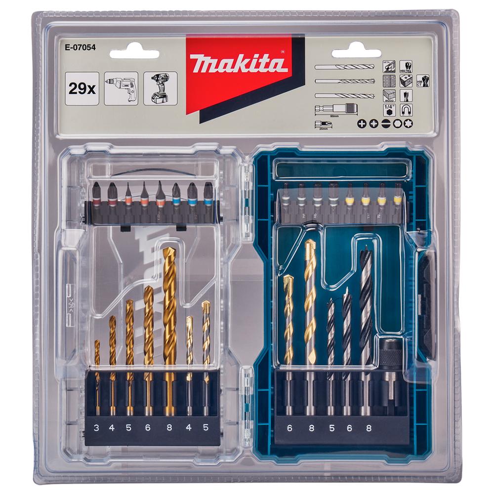 Набір свердел та бітів Makita 29 шт. (E-07054)