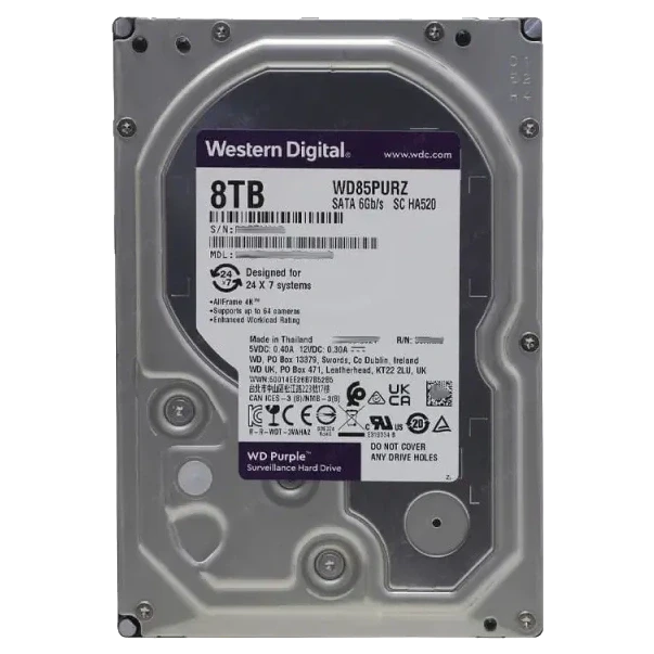 Диск жорсткий внутрішній Western Digital Purple WD85PURZ 8Тб (3104970524)