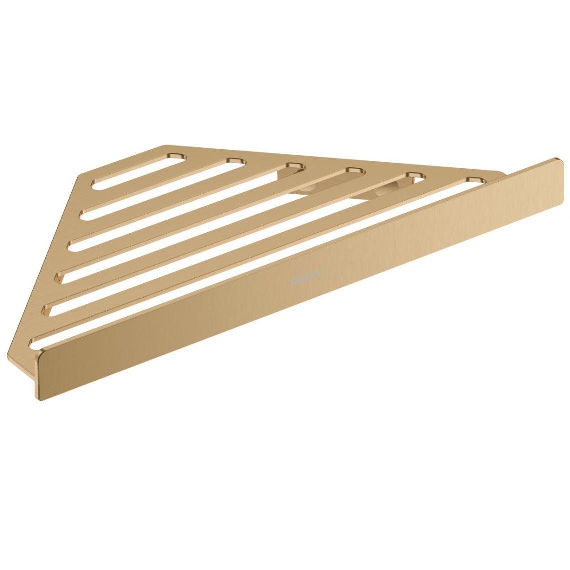 Полиця для ванної кімнати кутова Hansgrohe AddStoris 14,8х14,8x30,5 см Brushed Bronze (41741140)