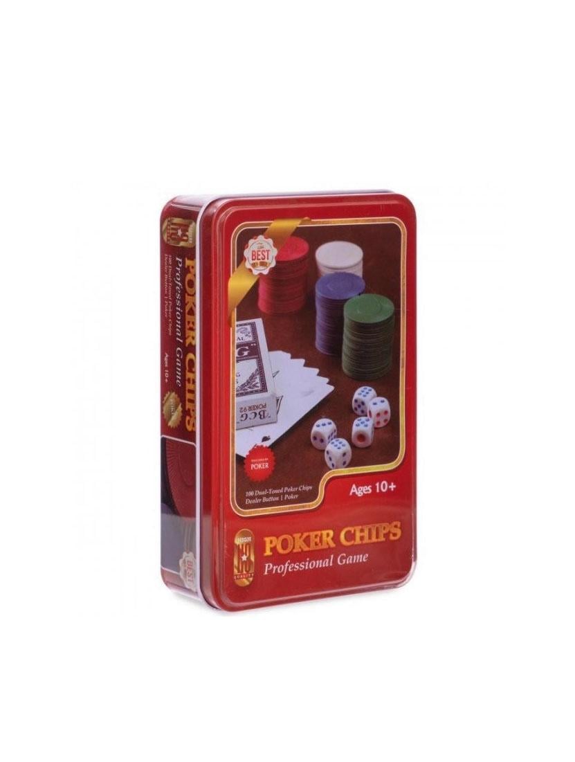 Настільна гра Покер у металевій коробці (J02070)