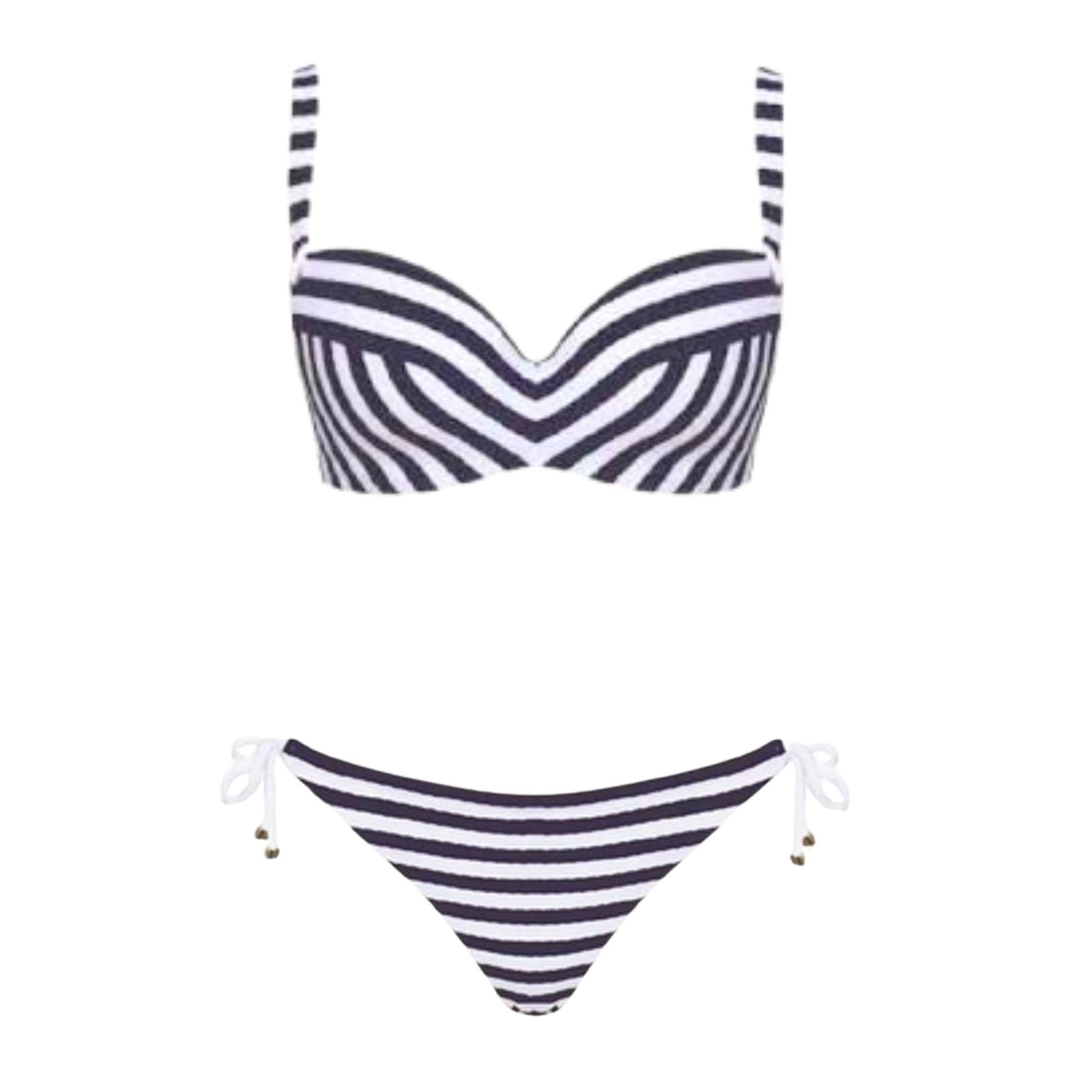 Купальник бандо Toccata Rebecca BSg/011 р. 40 Сине-белый