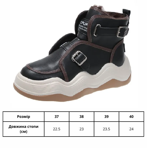 Ботинки женские теплые C00242-7 с подошвой и мягким мехом внутри р. 39 23,5 Черный - фото 2 Ботинки женские теплые C00242-7 с подошвой и мягким мехом внутри р. 39 23,5 Черный - фото 2