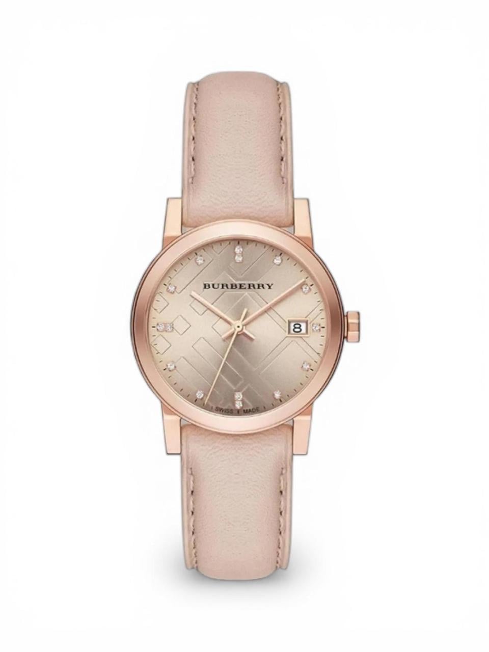 Часы женские Burberry The City Diamonds Gold Dial Beige Leather Strap BU9131 (2940026287)