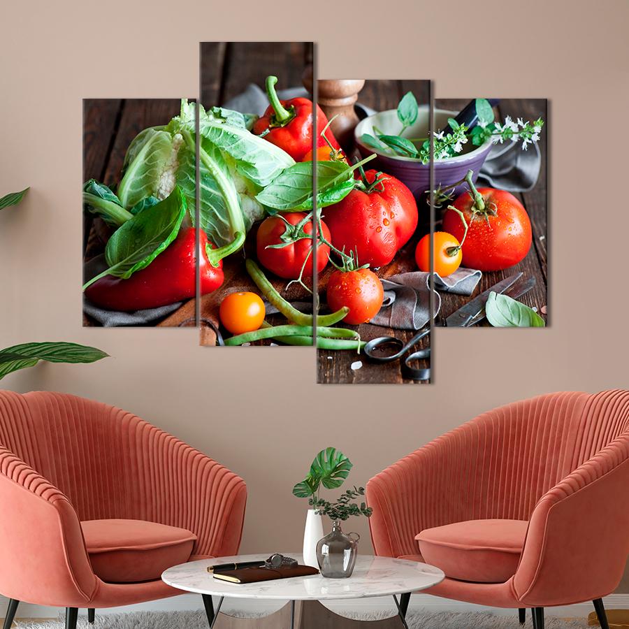 Настенний декор Натюрморт с красивыми осенними овощами 129x90 см (A542-4)