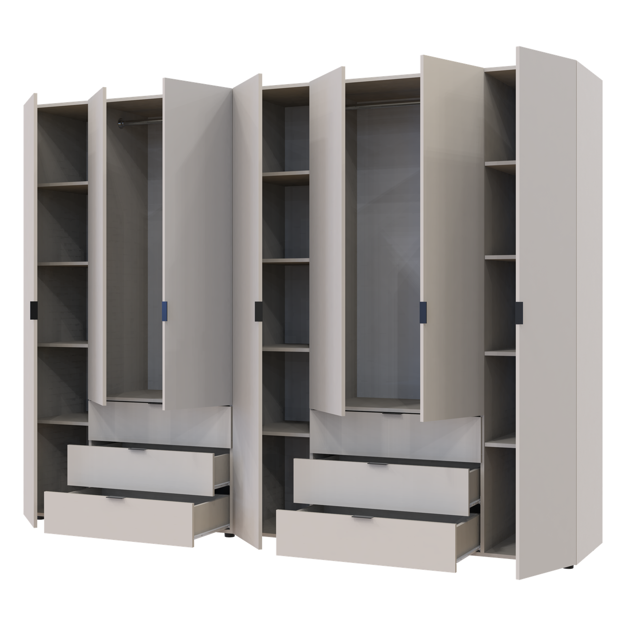 Шкаф для одежды Doros Гелар 2 шт. 271,2х49,5х203,4 см Кашемир - фото 5