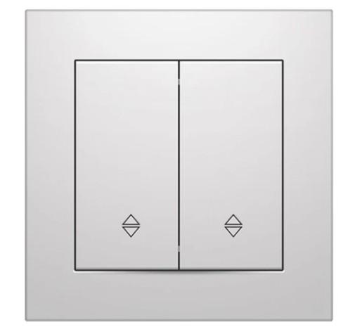 Вимикач подвійний прохідний VS10-305 White