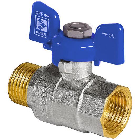 Кран шаровой KOER KR.218.B KR2722 1/2" ВЗ бабочка (81705)