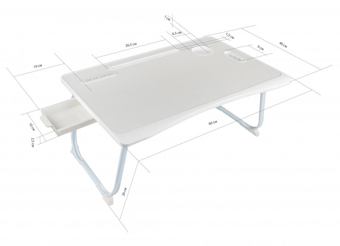 Столик для ноутбука DYXON Transformix 5 USB LED White - фото 3