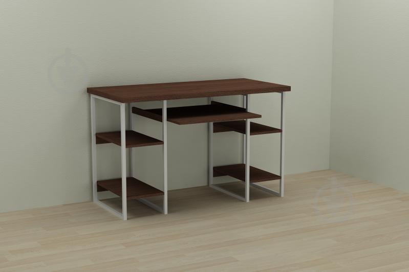 Компьютерный стол Ferrum-decor Тим 75x140x60 белый ДСП Венге 32мм