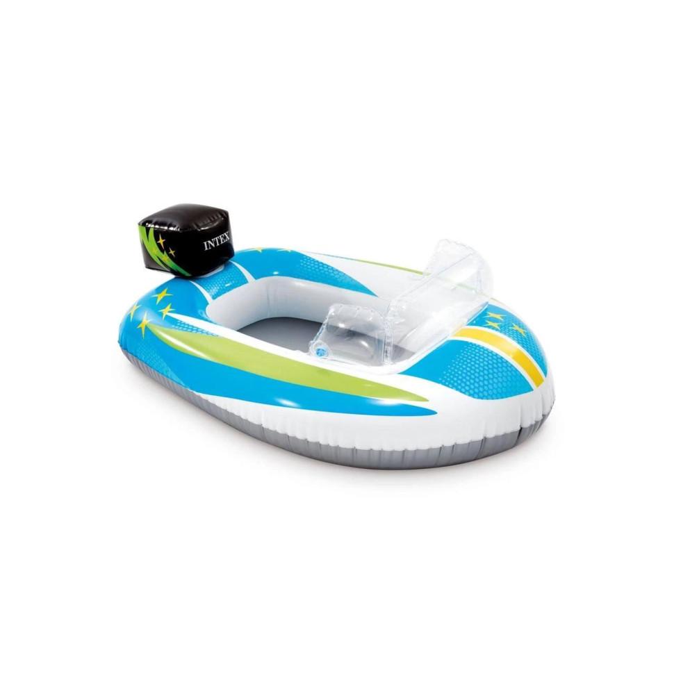 Плотик детский Intex 59380B Лодочка до 27 кг 100х97 см (42641)