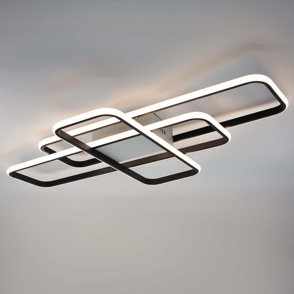 Люстра светодиодная смарт SVEN 3SQ 105 Вт 908x508x80 мм Черно-белый (10570)