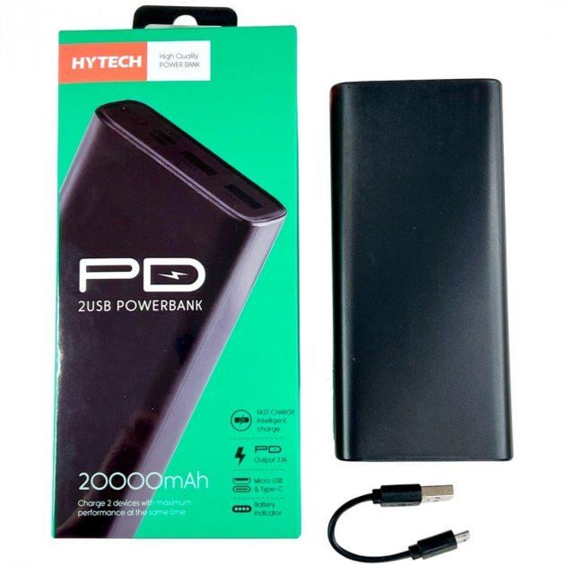 Повербанк Hytech S20-PD 20000 mAh 18W с быстрой зарядкой Черный - фото 5