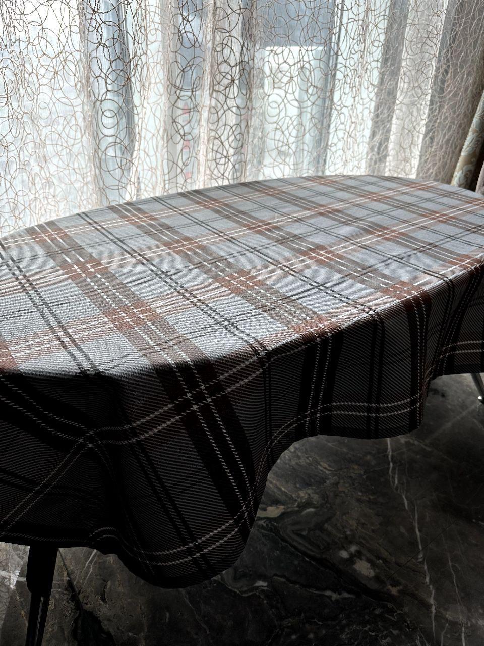 Скатертина Le maison de Garny Клітинка 120x160 см Коричневий (20-02-55-22)
