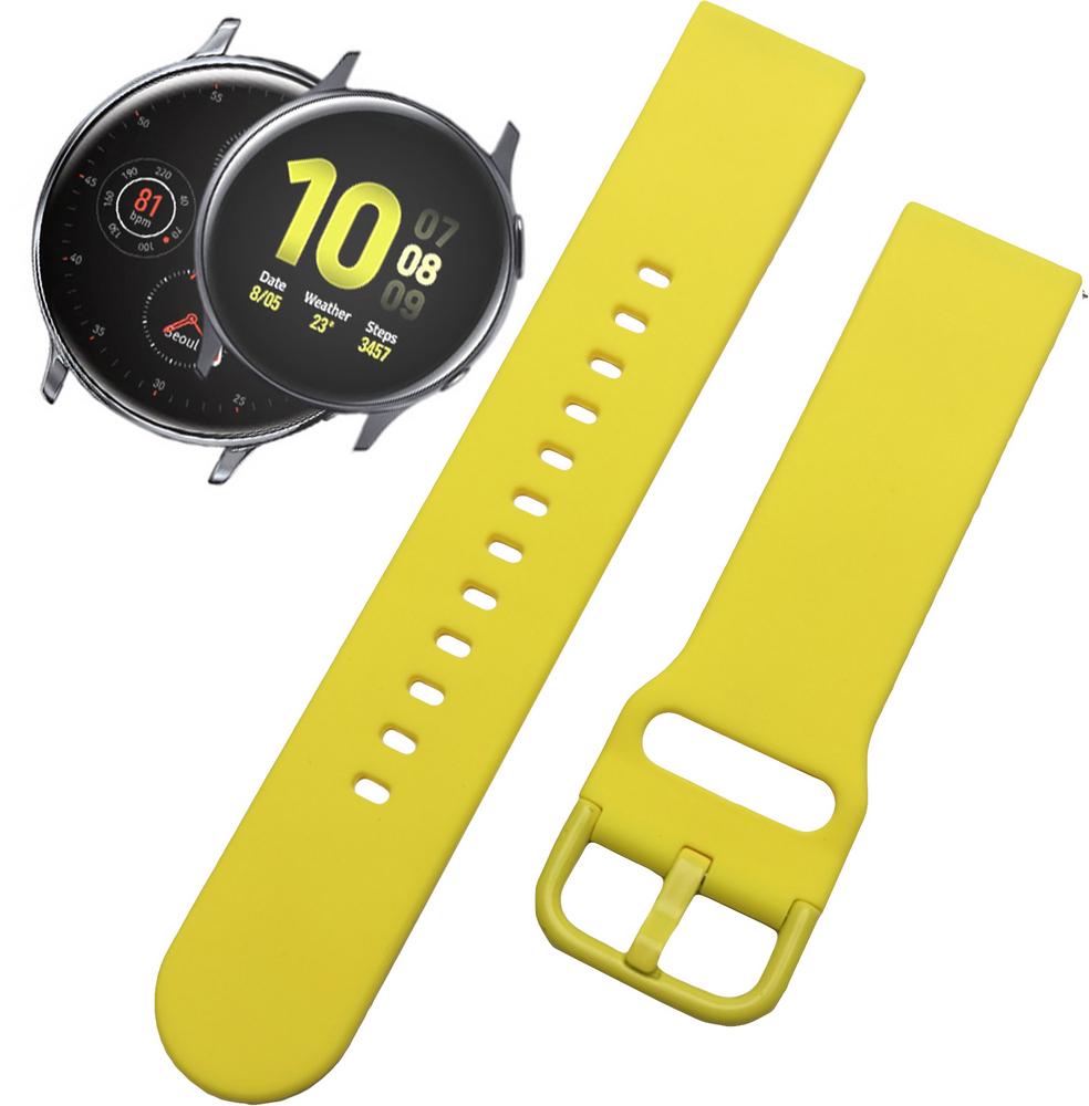 Ремешок Matte Style для Galaxy Watch Active 2 40/44х20 мм Lemon (29487) - фото 2