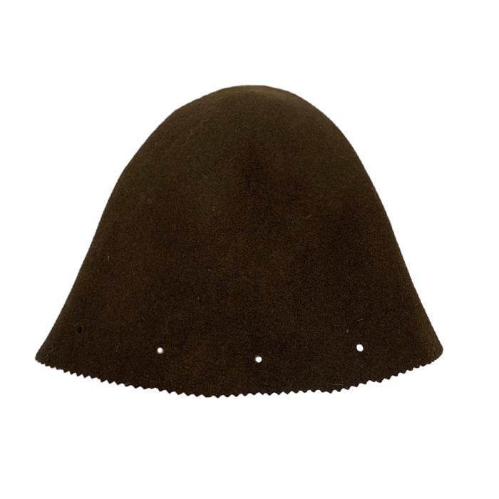 Шапка для бани/сауны Premium шерсть мериноса Темно-коричневый (26256467)