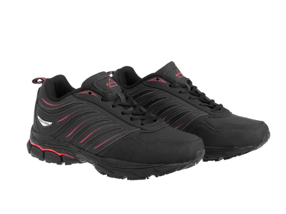 Кроссовки мужские Royyna 7233004 из натуральной кожи р. 41 Черный (21912)