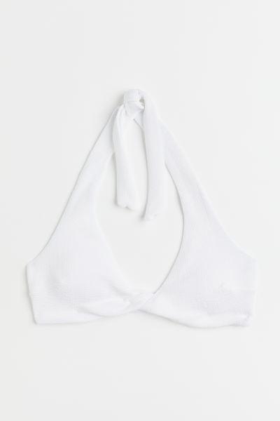 Купальний бюст H&M 1044087 ребристий р. 38 Білий