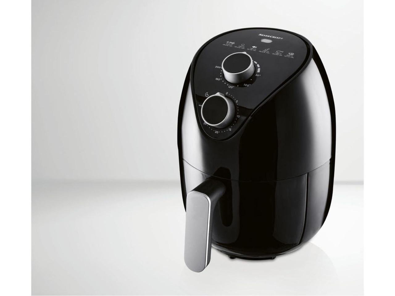 Аэрофритюрница Silver Crest SHLF 1000 A2 антипригарное покрытие 1000 Вт 1,8 л (2693385007) - фото 6 Аэрофритюрница Silver Crest SHLF 1000 A2 антипригарное покрытие 1000 Вт 1,8 л (2693385007) - фото 6